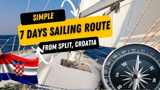 Sailing route from Split, Croatia