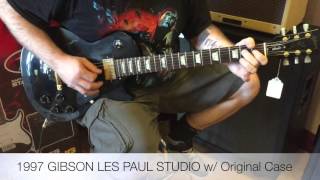 Video thumbnail for 1997 Gibson Les Paul Studio Electric Guitar Ebony Finish w/ OHSC by Morrell Music Company