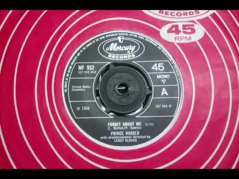 Soul Ballad - PRINCE HAROLD - Forget About Me - MERCURY MF 952 UK 1966 Deep Soul Gem pre Barry White