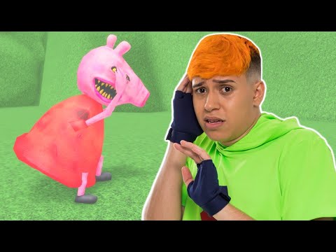 A PEPPA PIG MONSTRO ME PEGOU NO ROBLOX!! (Hungry Pig)