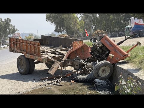 Tractor Crash Into Canal Wall – Split Into Two Pieces! (Full Rebuild)