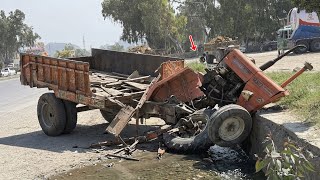 Tractor Crash Into Canal Wall – Split Into Two Pieces! (Full Rebuild)