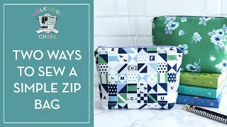 How to Sew a Zip Pouch or Bag; A Beginners Guide
