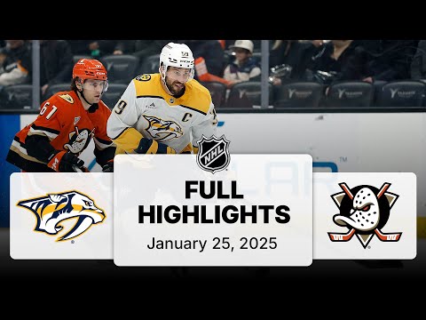 NHL Highlights | Predators vs. Ducks | January 25, 2025