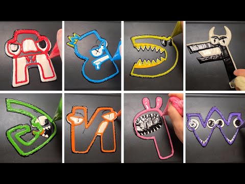 Drawing Alphabet Lore (A-Z) + Roblox Rainbow Friends pancake art, abcdefghijklmnopqrstuvwxyz