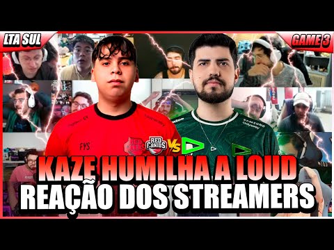 STREAMERS REAGEM ao KAZE ESPORTS HUMILHANDO a LOUD DANDO A VITÓRIA PARA A RED CANIDS na LTA SUL