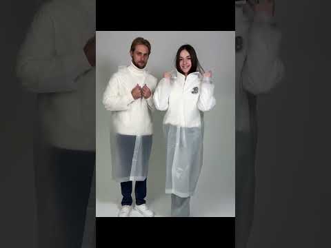 Дождевик-плащ EVA с капюшоном и застежкой на кнопках, унисекс - фото 1 - id-p2902224545