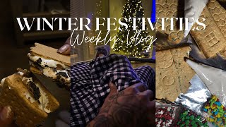 Weekly Vlog: I'M BACK ! Winter Festivities⎜Gingerbread House, Smores, Hot Chocolate