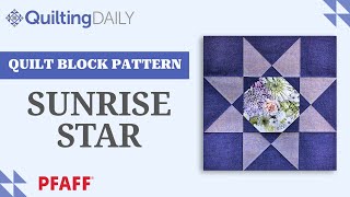 Free Quilt Block Pattern_Sunrise Star