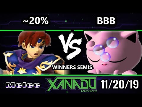 S@X 329 SSBM - ~20% (Fox, Roy) Vs. BBB (Fox, Jigglypuff) Smash Melee Winners Semis