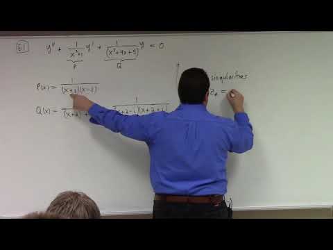 Differential Equations: singular points, Frobenius method, 11-14-17, part 1