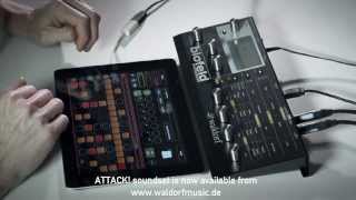 Waldorf Blofeld ATTACK soundset + iPad = drum machine