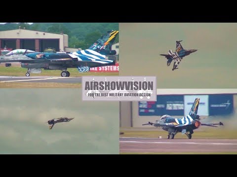 THE STUNNING HELLENIC AF F16 DEMO JET: TEAM ZEUS (airshowvision)