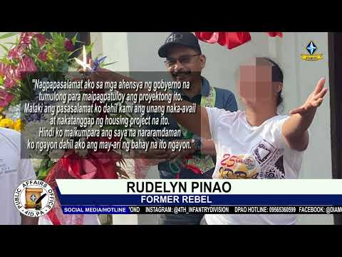 17 Former Rebels sa Agusan del Norte nakatanggap ng housing units mula sa gobyerno