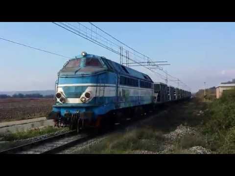 Ferrovia Cosenza - Sibari treno merci FRANCESCO VENTURA SRL in transito...