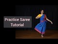 Practice Saree Draping Tutorial For Bharatanatyam Practice How To Tie Practice Saree Easy Method