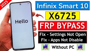 Download lagu Infinix Smart 10 (X6725) Frp Bypass Without PC - Fix Settings Not Open 2025  (New Update) mp3