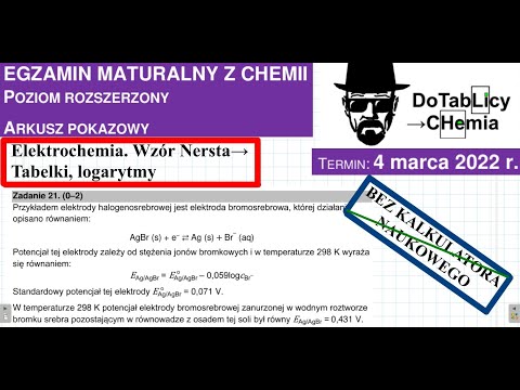 Przykładem elektrody halogenosrebrowej jest. ZADANIE 21 CKE 2022 MARZEC. #chemia #chemistry