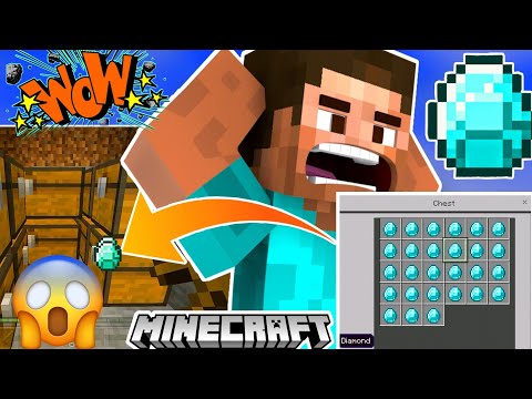 I found a store room of diamond in a village  Minecraft pocket edition