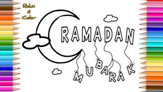 Relax & Color | Ramadan Mubarak Coloring Page 🌙 | Relax & Color Ramadan Special Drawing