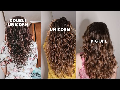 DIY Haircuts // Which is better? // Unicorn haircut vs double unicorn haircut vs pigtail haircut