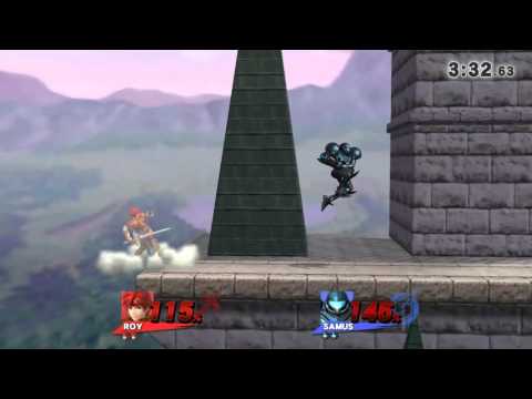 Smash 4 Roy vs Samus - For Glory - That guy that tries to hard-read all the time