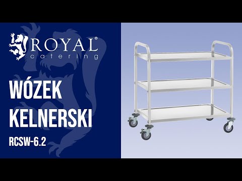 Video - Wózek kelnerski - 3 półki - nośność statyczna 500 kg
