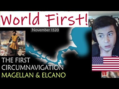 American Reacts The First Circumnavigation of the Earth by Magellan & Elcano - Summary on a Map