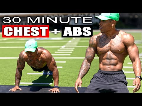 PERFECT 30 MIN CHEST & ABS WORKOUT [MUSCLE BUILDER]