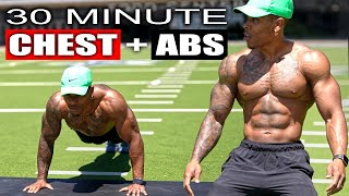 PERFECT 30 MIN CHEST & ABS WORKOUT [MUSCLE BUILDER]