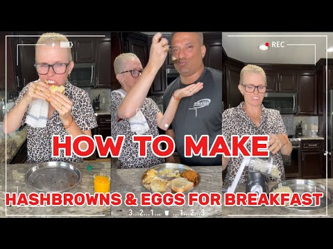 HOW TO MAKE American HASHBROWNS & EGGS.