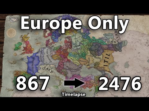 Europe Only in Crusader Kings 3 Timelapse