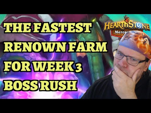 The Fastest Week 3 Level 180 Mythic Boss Rush Bounty to Farm Renown? Hearthstone Mercenaries
