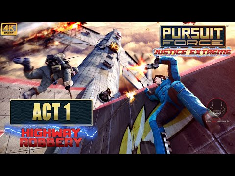 Pursuit Force: Extreme Justice | Act 1-4: Highway Robbery [PSP Walkthrough | 4K 60FPS]