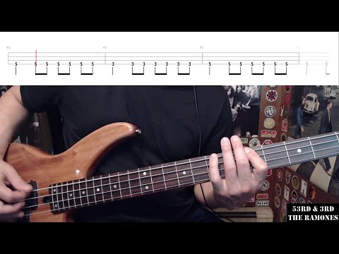53rd & 3rd by The Ramones - Bass Cover with Tabs Play-Along