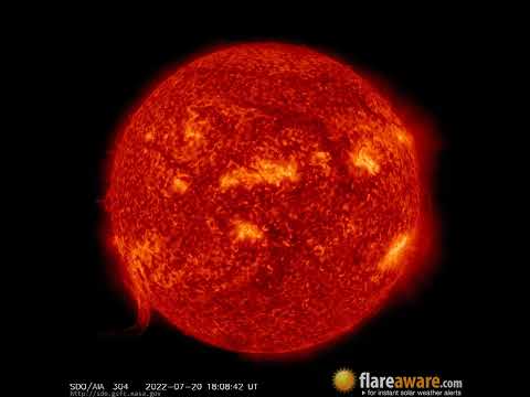 20 Jul - 21 Jul: 24 Hour Solar Activity (Earth Facing; Solar Storm, Sunspot, Solar Flare, CME)