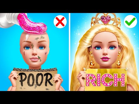 We Adopted a Poor Doll! From Broke to Rich with a Doll Makeover by Ha Hack
