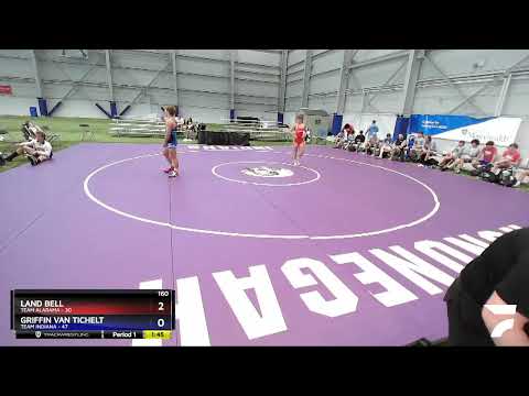 160 Lbs Placement Matches (16 Team) - Land Bell, Team Alabama Vs Griffin Van Tichelt, Team Indiana