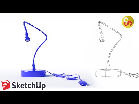 I Used 15 Plugins to Model this Desk Lamp – Sketchup Time-lapse Tutorial