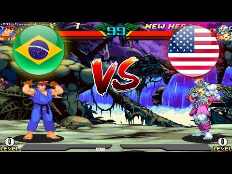 Marvel Super Heroes Vs. Street Fighter - rON1 vs marvel-champ