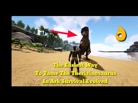 How To Tame A Therizinosaurus In Ark Survival Evolved (EASY) !!