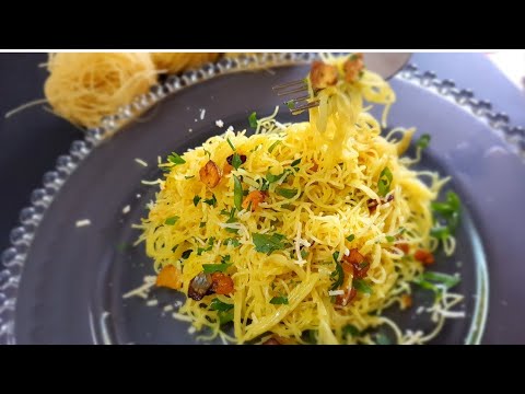 Macarrão Cabelo de Anjo com Alho e Óleo/Feito em apenas 5 minutos🍽🍽🍽