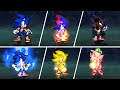 Sonic All Transformations Dark Sonic Fire Sonic Hyper Super Sonic Specials MUGEN JUS CHAR