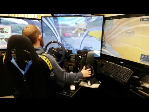 Farming simulator 2017 wheel + joystick, 3x50inch screens