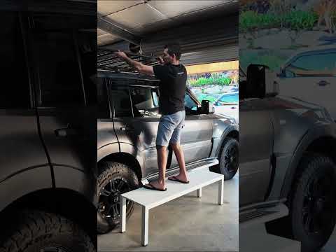 Roof rack install with backbone system | Mitsubishi Pajero