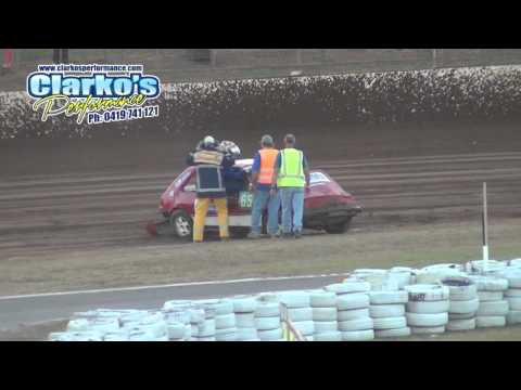 Junior Sedans: Kelly Hitchins Rollover - Cairns Speedway