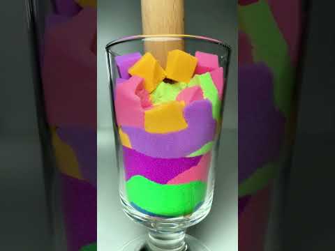 Very Satisfying and Relaxing Kinetic Sand ASMR, drop and squish