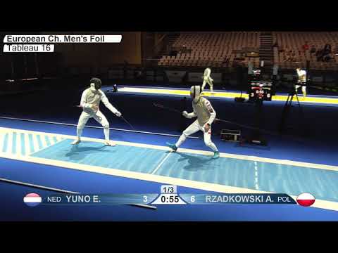 2019 741 T16 01 M F Individual Duesseldorf GER ZCH BLUE RZADKOWSKI POL vs YUNO NED