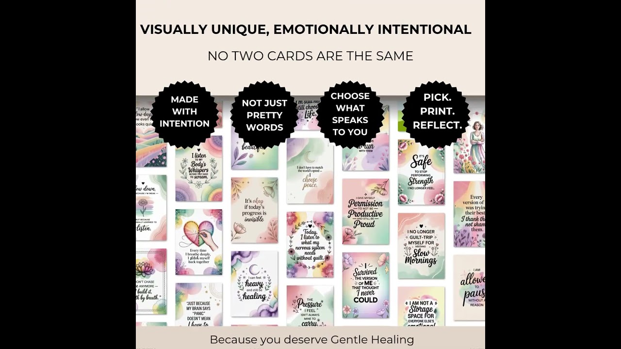 200+ Printable Affirmation Cards | Instant Download |   With Canva Template