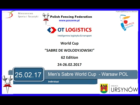 2017 Men's Sabre Individual World Cup Warsaw 64 - 8 - Piste Blue
